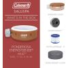 imageColeman Ponderosa AirJet 2 to 4 Person Inflatable Hot Tub Round Portable Outdoor Spa w 120 AirJets ampamp EnergySense Energy Saving Cover OrangeOrange