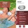 imageColeman Ponderosa AirJet 2 to 4 Person Inflatable Hot Tub Round Portable Outdoor Spa w 120 AirJets ampamp EnergySense Energy Saving Cover OrangeOrange