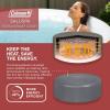 imageColeman Ponderosa AirJet 2 to 4 Person Inflatable Hot Tub Round Portable Outdoor Spa w 120 AirJets ampamp EnergySense Energy Saving Cover OrangeOrange