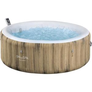 imageBestway SaluSpa San Diego UltraFit EnergySense Inflatable Hot Tub Spa 77quot x 26quot  Portable Hot Tub with EnergyEfficient Cover and Builtin Pump  Fits Up to 46 Persons  Brown WoodSan Diego UltraFit EnergySense