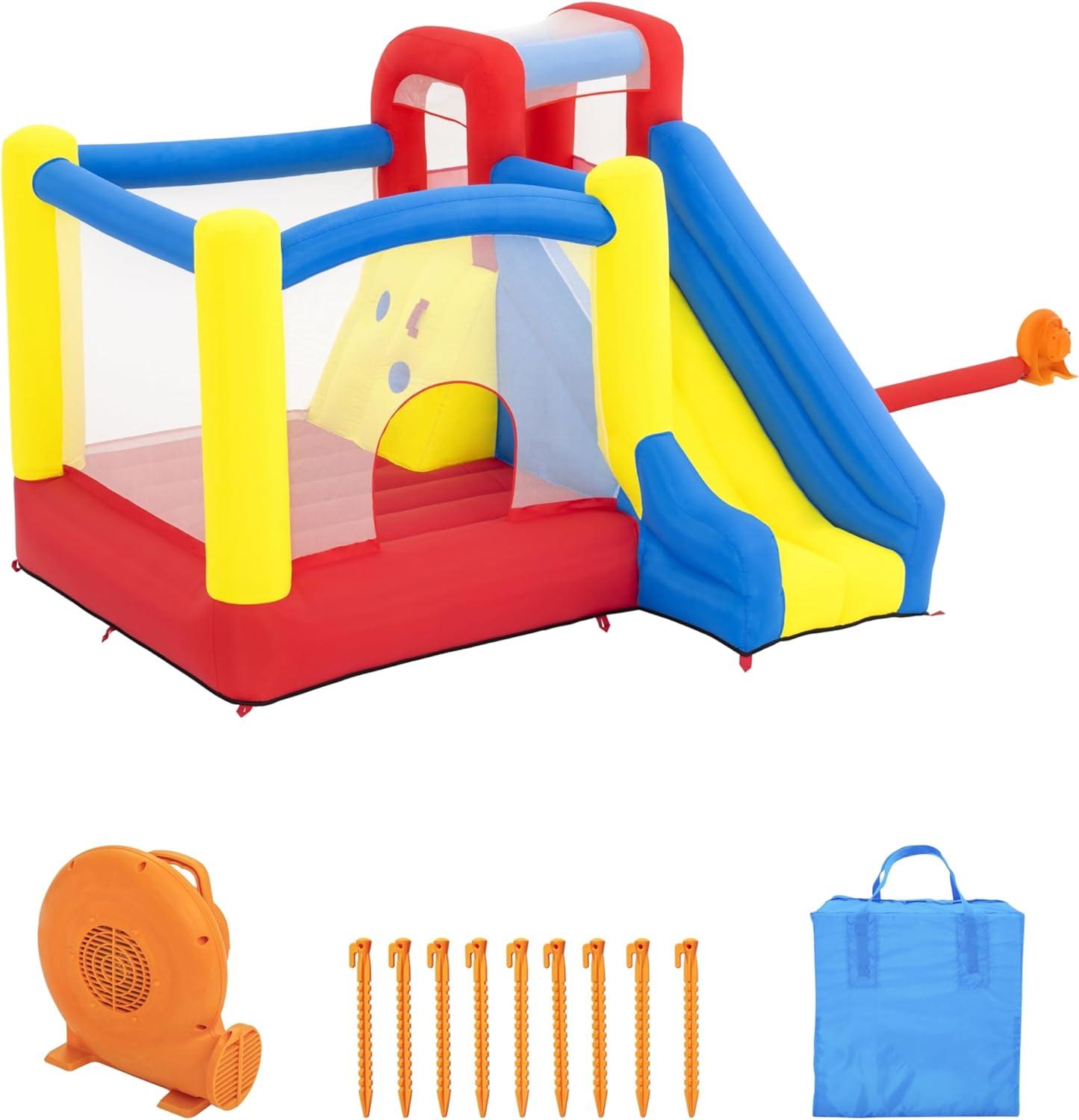 imageH2OGO Slidetastic Mega Bouncer Bounce House 9 x 85quot x 84quot  for Indoor and Outdoor Play  Perfect for Kids Ages 3