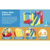 imageH2OGO Slidetastic Mega Bouncer Bounce House 9 x 85quot x 84quot  for Indoor and Outdoor Play  Perfect for Kids Ages 3