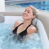imageBestway SaluSpa AirJet Inflatable Square Hot Tub with Set of 6 Underwater Non Slip Pool and Spa Seat with Adjustable Legs Gray