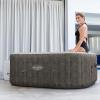 imageBestway SaluSpa AirJet Inflatable Square Hot Tub with Set of 6 Underwater Non Slip Pool and Spa Seat with Adjustable Legs Gray