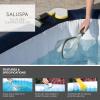 imageBestway SaluSpa AllinOne 3 Piece Maintenance Cleaning Tool Accessory Set with Scrub Brush Mitt and Skimmer Net for Hot Tub and Spa