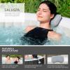 imageBestway SaluSpa Aruba AirJet Inflatable Hot Tub with 110 Soothing Jets Gray  Spa Seat 2 Pack  Headrest Pillows 2 Pack
