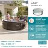 imageBestway SaluSpa Bali Smart AirJet Inflatable Hot Tub Round Portable 57 Person Spa with 180 AirJets App Control and EnergySense Cover Brown Rattan