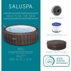 imageBestway SaluSpa Bali Smart AirJet Inflatable Hot Tub Round Portable 57 Person Spa with 180 AirJets App Control and EnergySense Cover Brown Rattan