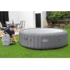 imageBestway SaluSpa Grenada AirJet 6 to 8 Person Inflatable Hot Tub Round Portable Outdoor Spa with 190 Soothing AirJets and Cover GrayStandard
