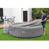 imageBestway SaluSpa Grenada AirJet 6 to 8 Person Inflatable Hot Tub Round Portable Outdoor Spa with 190 Soothing AirJets and Cover GrayStandard