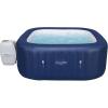 imageBestway SaluSpa Hawaii AirJet 6 Person Square Inflatable Hot Tub w140 Jets ampamp EnergySense Cover Blue ampamp Non Slip Seat wAdjustable Legs Gray 2 Pack