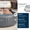 imageBestway SaluSpa Santorini HydroJet 5 to 7 Inflatable Round Portable Outdoor Spa with 180 Soothing Jets and Cover GrayStandard