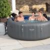 imageBestway SaluSpa Santorini HydroJet Inflatable Hot Tub with 180 Soothing Jets and 2 Pack of SaluSpa Non Slip Pool and Spa Seats