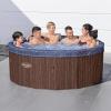 imageBestway SaluSpa Toronto 57 Person Smart EnergyEfficient AirJet Hot Tub Portable Outdoor Spa System App Control Brown  180 Jets and 10 Jetstream Nozzles
