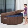 imageBestway SaluSpa Toronto Smart AirJet Plus Hot Tub with App Control 7 Person Capacity Pool Cover Spa Pump 5 Pillows and Repair Patch Brown