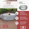 imageSaluSpa Battery Powered Color Changing LED Soothing Spa Waterfall Accessory with Sicily AirJet Inflatable Hot Tub with 180 Soothing Jets Gray