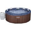imageBestway SaluSpa Toronto Smart AirJet Plus Hot Tub with App Control 7 Person Capacity Pool Cover Spa Pump 5 Pillows and Repair Patch Brown