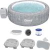 imageColeman SaluSpa Sicily 180 Soothing AirJet Inflatable Hot Tub with 2 Pack of Bestway SaluSpa Spa Seat and SaluSpa Padded Headrest Pillow