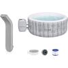 imageSaluSpa Battery Powered LED Soothing Spa Waterfall Accessory with Bestway SaluSpa Fiji AirJet Inflatable Hot Tub with 120 Soothing Jets Gray