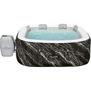 imageBestway Hollywood EnergySense Luxe AirJet Inflatable Hot Tub Spa  Fits Up to 6 Persons  Marble Square 71quot x 71quot x 26quot
