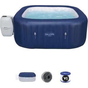 imageBestway SaluSpa Hawaii 4 Person Smart AirJet Inflatable Hot Tub Spa with 140 Jets and App Control