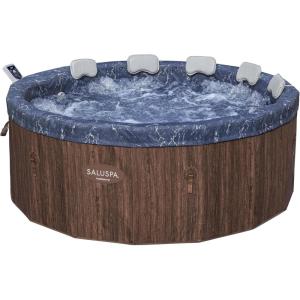 imageBestway SaluSpa Toronto 57 Person Smart EnergyEfficient AirJet Hot Tub Portable Outdoor Spa System App Control Brown  180 Jets and 10 Jetstream Nozzles