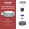 imageBestway Coleman Sicily AirJet Inflatable Round Hot Tub with EnergySense Cover ampamp 6 SaluSpa Underwater NonSlip Pool Spa Seat with Adjustable Legs Gray