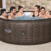 imageBestway Coleman St Moritz AirJet Inflatable Hot Tub with EnergySense Cover and 2Pack of SaluSpa Underwater NonSlip Spa Seat with Adjustable Legs