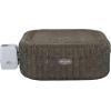 imageBestway SaluSpa AirJet Inflatable Square Hot Tub with 140 Soothing Jets 4 Underwater NonSlip Seat ampamp 2 Padded Headrest Pillow