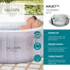 imageBestway SaluSpa Cancun AirJet Inflatable Hot Tub with Set of 2 SaluSpa Underwater Non Slip Pool and Spa Seat ampamp 2 Headrest Pillows