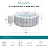 imageBestway SaluSpa Fiji AirJet Inflatable Hot Tub with 120 Soothing Jets and Set of 2 Underwater NonSlip Pool and Spa Seat with Adjustable Legs Gray