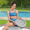 imageBestway SaluSpa Grenada AirJet Inflatable Hot Tub with 190 Soothing Jets and Underwater Non Slip Pool and Spa Seat with Adjustable Legs Gray 6 Pack