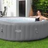 imageBestway SaluSpa Grenada AirJet Inflatable Hot Tub with 190 Soothing Jets and Underwater Non Slip Pool and Spa Seat with Adjustable Legs Gray 6 Pack