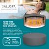 imageBestway SaluSpa Grenada AirJet Inflatable Hot Tub with Set of 4 Underwater Non Slip Pool and Spa Seat with Adjustable Legs Gray