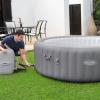 imageBestway SaluSpa Grenada AirJet Inflatable Hot Tub with Set of 4 Underwater Non Slip Pool and Spa Seat with Adjustable Legs Gray