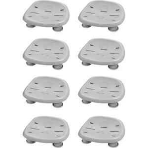 imageBestway SaluSpa Underwater Durable Non Slip Swimming Pool and Spa Comfort Seat with Adjustable Height Legs and Weighted Feet Gray 8 Pack