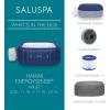 imageBestway SaluSpa Hawaii AirJet Inflatable Hot Tub with EnergySense Cover Blue  Spa Seat 4Pack  Pillows 2Pack