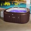 imageBestway SaluSpa Maldives 57 Person Inflatable Hot Tub Square EnergyEfficient Portable Spa with 180 AirJets 79quot x 315quot
