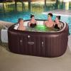 imageBestway SaluSpa Maldives 57 Person Inflatable Hot Tub Square EnergyEfficient Portable Spa with 180 AirJets 79quot x 315quot