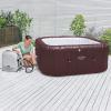 imageBestway SaluSpa Maldives 57 Person Inflatable Hot Tub Square EnergyEfficient Portable Spa with 180 AirJets 79quot x 315quot