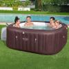 imageBestway SaluSpa Maldives 57 Person Inflatable Hot Tub Square EnergyEfficient Portable Spa with 180 AirJets 79quot x 315quot