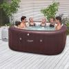 imageBestway SaluSpa Maldives 57 Person Inflatable Hot Tub Square EnergyEfficient Portable Spa with 180 AirJets 79quot x 315quot