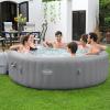 imageBestway SaluSpa Santorini HydroJet Inflatable Hot Tub with EnergySense Cover and 8 Pack of SaluSpa Non Slip Pool and Spa Seats