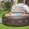 imageBestway SaluSpa Sun Shade Canopy Bundled with Aruba SaluSpa Inflatable Outdoor Hot Tub with 110 Soothing AirJets and Insulated CoverAruba
