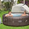 imageBestway SaluSpa Sun Shade Canopy Bundled with Aruba SaluSpa Inflatable Outdoor Hot Tub with 110 Soothing AirJets and Insulated CoverHonolulu