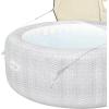 imageBestway SaluSpa Sun Shade Canopy Bundled with Aruba SaluSpa Inflatable Outdoor Hot Tub with 110 Soothing AirJets and Insulated CoverSantorini