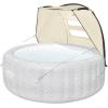 imageBestway SaluSpa Sun Shade Canopy Bundled with Aruba SaluSpa Inflatable Outdoor Hot Tub with 110 Soothing AirJets and Insulated CoverSantorini