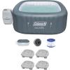 imageBestway Coleman Hawaii AirJet Inflatable Hot Tub wEnergySense Cover  Bestway SaluSpa Underwater Non Slip Pool and 4 Spa Seats with Adjustable Legs
