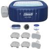 imageBestway Coleman Hawaii AirJet Inflatable Hot Tub with EnergySense Cover Blue  SaluSpa Spa Seats 4Pack  SaluSpa Pillows 2Pack