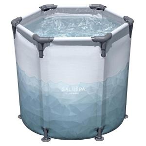 imageBestway SaluSpa Glacial Dip Cold Plunge Recovery Ice Bath Pod 1Person 355quot x 315quot  Round Cold Plunge Tub